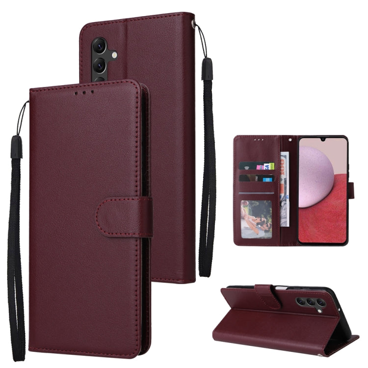 Custodia per telefono in pelle multifunzionale con 3 slot per schede, For Samsung Galaxy A14 5G, For Xiaomi Redmi Note 12 China, For Xiaomi Redmi Note 12 Pro 5G China