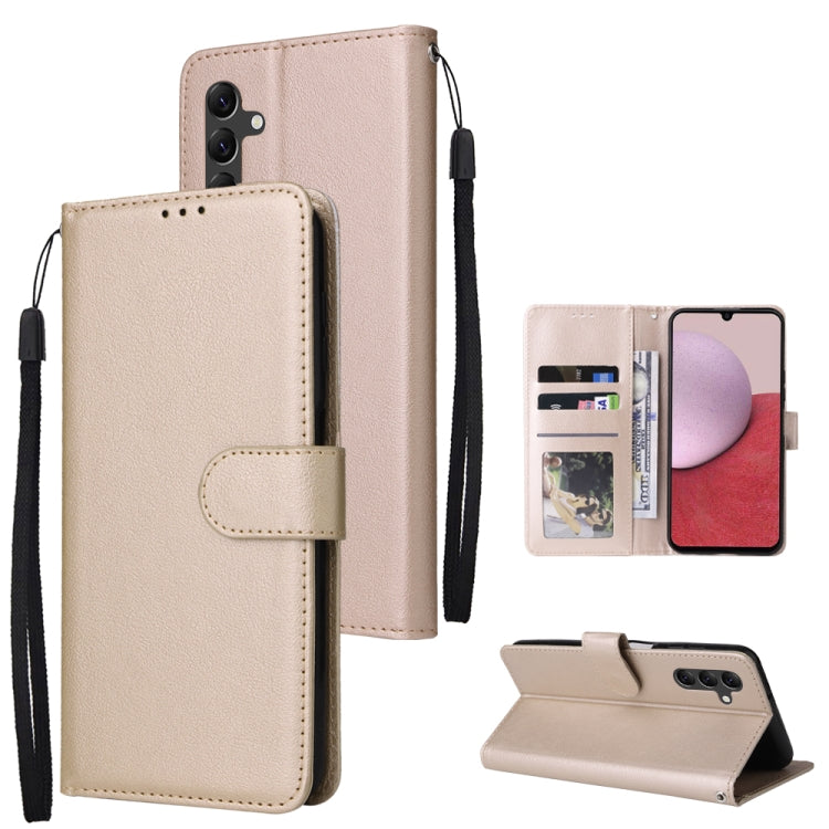 Custodia per telefono in pelle multifunzionale con 3 slot per schede, For Samsung Galaxy A14 5G, For Xiaomi Redmi Note 12 China, For Xiaomi Redmi Note 12 Pro 5G China