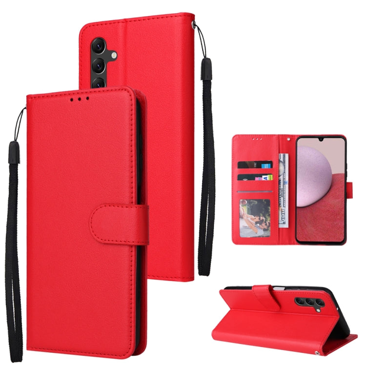 Custodia per telefono in pelle multifunzionale con 3 slot per schede, For Samsung Galaxy A14 5G, For Xiaomi Redmi Note 12 China, For Xiaomi Redmi Note 12 Pro 5G China