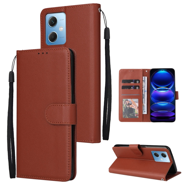 Custodia per telefono in pelle multifunzionale con 3 slot per schede, For Samsung Galaxy A14 5G, For Xiaomi Redmi Note 12 China, For Xiaomi Redmi Note 12 Pro 5G China