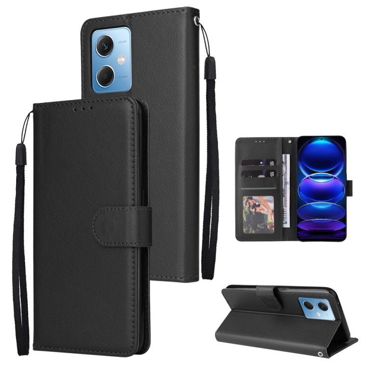 Custodia per telefono in pelle multifunzionale con 3 slot per schede, For Samsung Galaxy A14 5G, For Xiaomi Redmi Note 12 China, For Xiaomi Redmi Note 12 Pro 5G China