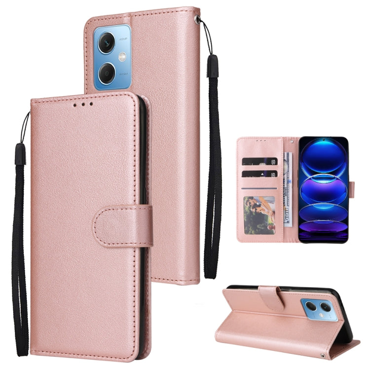 Custodia per telefono in pelle multifunzionale con 3 slot per schede, For Samsung Galaxy A14 5G, For Xiaomi Redmi Note 12 China, For Xiaomi Redmi Note 12 Pro 5G China