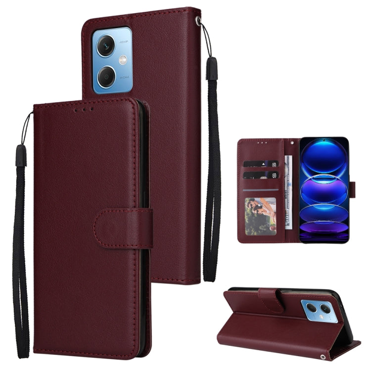 Custodia per telefono in pelle multifunzionale con 3 slot per schede, For Samsung Galaxy A14 5G, For Xiaomi Redmi Note 12 China, For Xiaomi Redmi Note 12 Pro 5G China