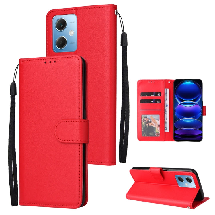 Custodia per telefono in pelle multifunzionale con 3 slot per schede, For Samsung Galaxy A14 5G, For Xiaomi Redmi Note 12 China, For Xiaomi Redmi Note 12 Pro 5G China