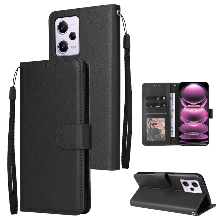Custodia per telefono in pelle multifunzionale con 3 slot per schede, For Samsung Galaxy A14 5G, For Xiaomi Redmi Note 12 China, For Xiaomi Redmi Note 12 Pro 5G China