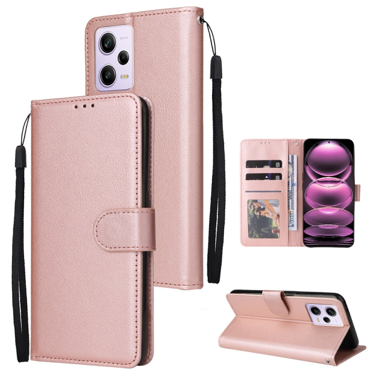Custodia per telefono in pelle multifunzionale con 3 slot per schede, For Samsung Galaxy A14 5G, For Xiaomi Redmi Note 12 China, For Xiaomi Redmi Note 12 Pro 5G China