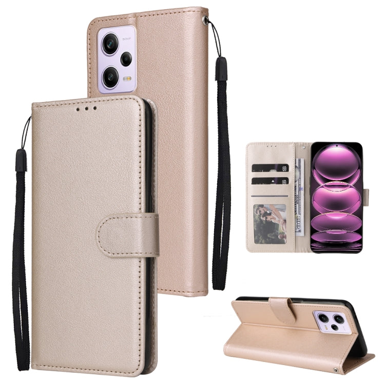 Custodia per telefono in pelle multifunzionale con 3 slot per schede, For Samsung Galaxy A14 5G, For Xiaomi Redmi Note 12 China, For Xiaomi Redmi Note 12 Pro 5G China