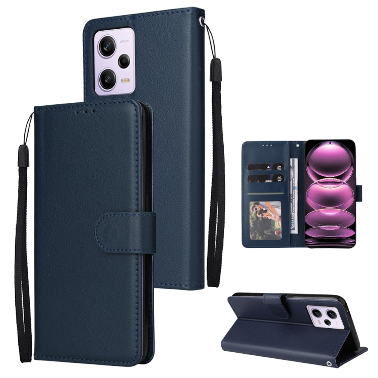 Custodia per telefono in pelle multifunzionale con 3 slot per schede, For Samsung Galaxy A14 5G, For Xiaomi Redmi Note 12 China, For Xiaomi Redmi Note 12 Pro 5G China