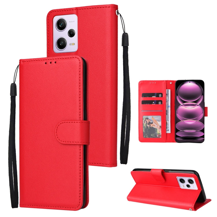 Custodia per telefono in pelle multifunzionale con 3 slot per schede, For Samsung Galaxy A14 5G, For Xiaomi Redmi Note 12 China, For Xiaomi Redmi Note 12 Pro 5G China