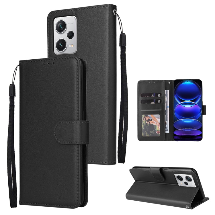 Custodia per telefono in pelle multifunzionale con 3 slot per schede, For Xiaomi Redmi Note 12 Pro+ China