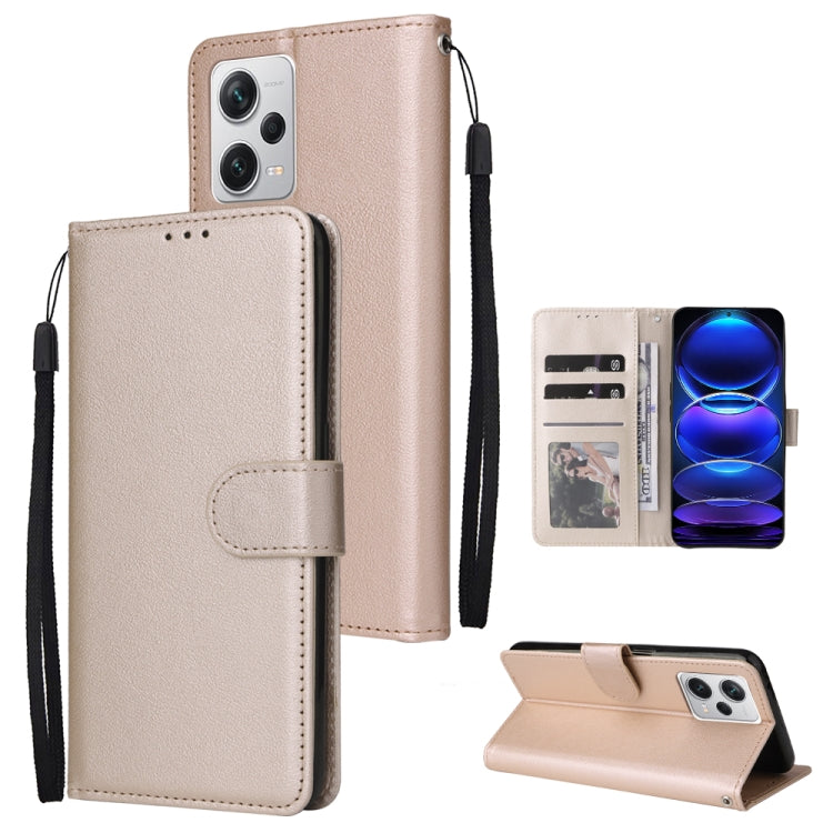 Custodia per telefono in pelle multifunzionale con 3 slot per schede, For Xiaomi Redmi Note 12 Pro+ China