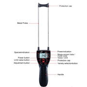 BENETECH GM650A Grain Moisture Meter, Battery Not Included, 30cm