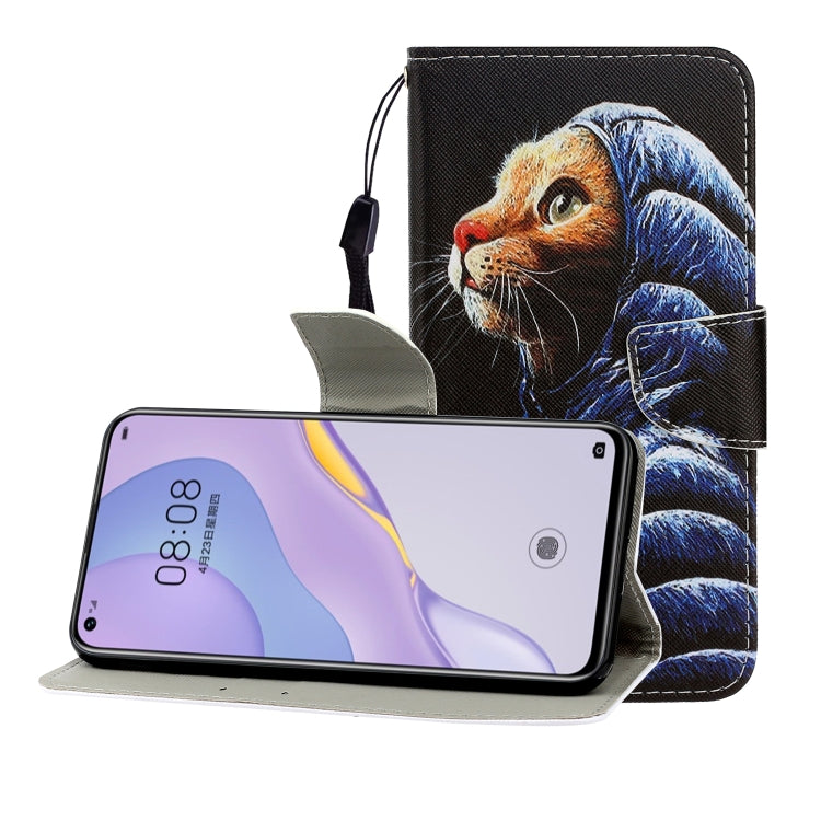 Custodia portafoglio in pelle flip per Huawei Nova 7