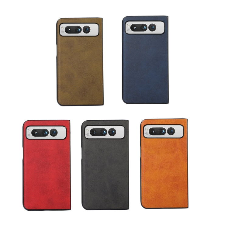 Custodia per telefono antiurto in vitello bicolore, For Google Pixel Fold