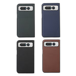 Custodia per telefono in vera pelle con trama in pelle di agnello, For Google Pixel Fold