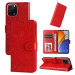 Custodia per telefono in pelle di girasole goffrata, For Huawei nova Y61, For Realme 10 4G Global, For Realme 10 Pro 5G, For Realme 10 Pro+ 5G