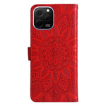 Custodia per telefono in pelle di girasole goffrata, For Huawei nova Y61, For Realme 10 4G Global, For Realme 10 Pro 5G, For Realme 10 Pro+ 5G