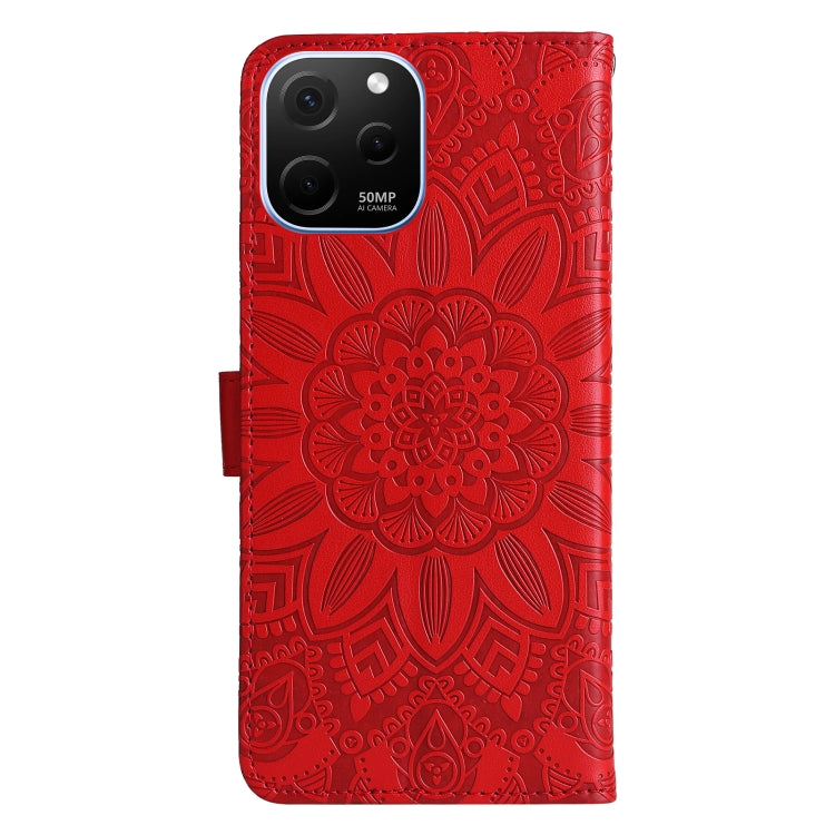 Custodia per telefono in pelle di girasole goffrata, For Huawei nova Y61, For Realme 10 4G Global, For Realme 10 Pro 5G, For Realme 10 Pro+ 5G