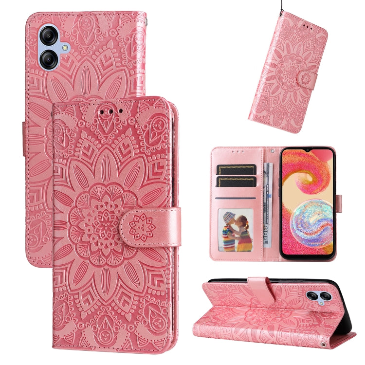 Custodia per telefono in pelle di girasole goffrata, For Samsung Galaxy A04e, For Samsung Galaxy A34 5G