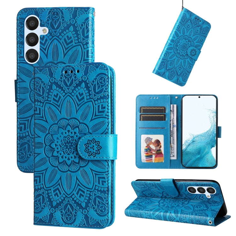 Custodia per telefono in pelle di girasole goffrata, For Samsung Galaxy A04e, For Samsung Galaxy A34 5G