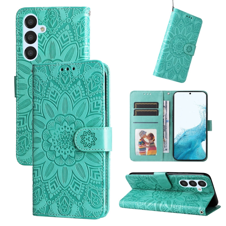 Custodia per telefono in pelle di girasole goffrata, For Samsung Galaxy A04e, For Samsung Galaxy A34 5G