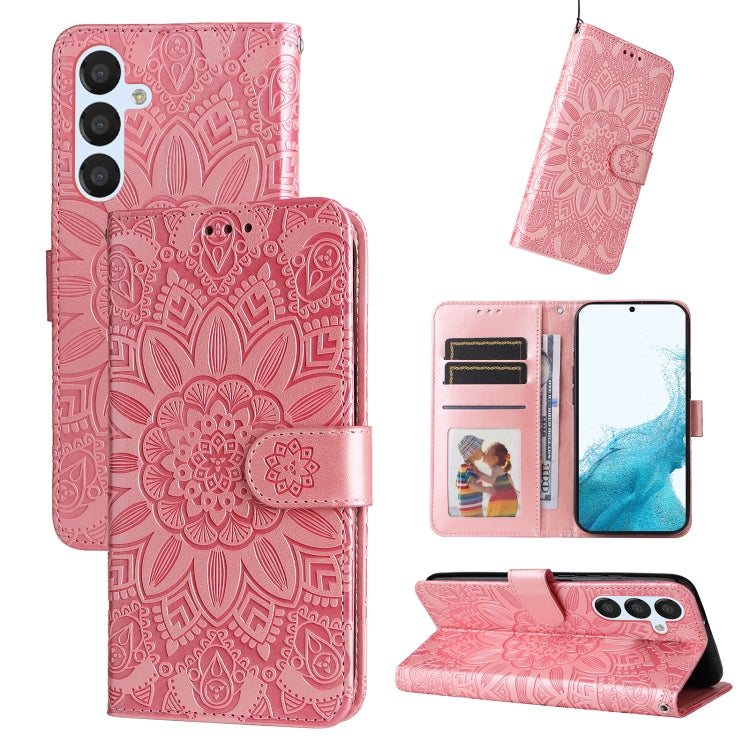 Custodia per telefono in pelle di girasole goffrata, For Samsung Galaxy A04e, For Samsung Galaxy A34 5G