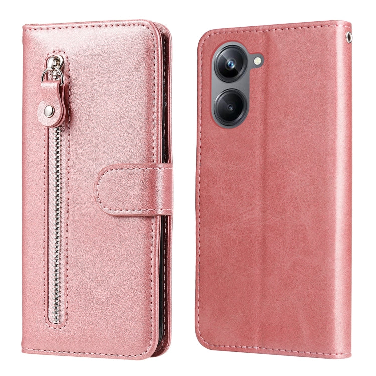 Custodia per telefono in pelle con cerniera in vitello, For Huawei nova Y61, For Realme 10 4G Global, For Realme 10 Pro 5G, For Realme 10 Pro+ 5G