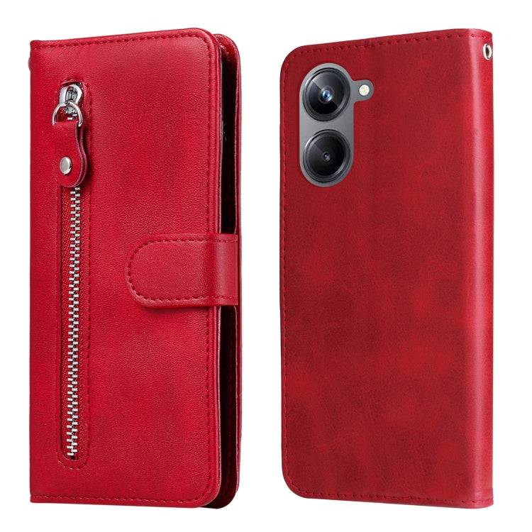 Custodia per telefono in pelle con cerniera in vitello, For Huawei nova Y61, For Realme 10 4G Global, For Realme 10 Pro 5G, For Realme 10 Pro+ 5G