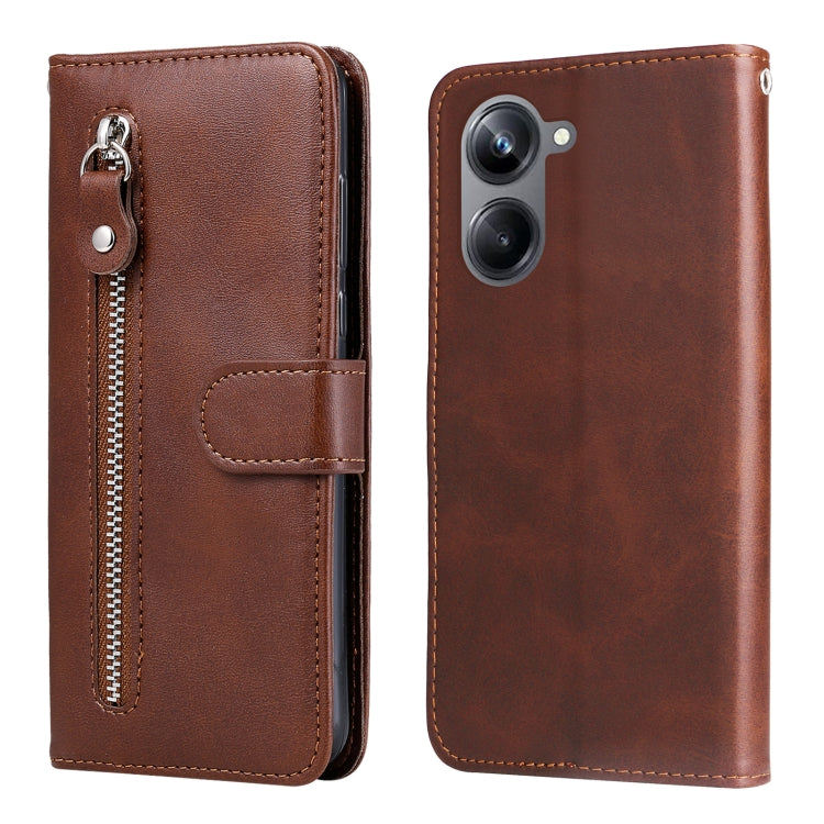 Custodia per telefono in pelle con cerniera in vitello, For Huawei nova Y61, For Realme 10 4G Global, For Realme 10 Pro 5G, For Realme 10 Pro+ 5G