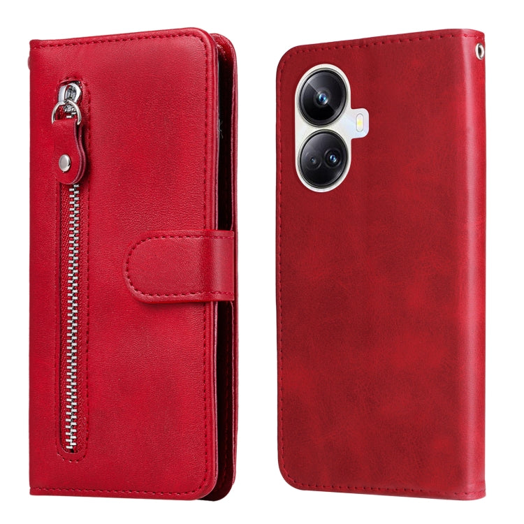 Custodia per telefono in pelle con cerniera in vitello, For Huawei nova Y61, For Realme 10 4G Global, For Realme 10 Pro 5G, For Realme 10 Pro+ 5G