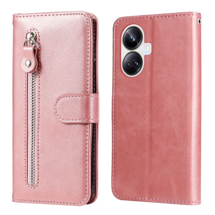 Custodia per telefono in pelle con cerniera in vitello, For Huawei nova Y61, For Realme 10 4G Global, For Realme 10 Pro 5G, For Realme 10 Pro+ 5G