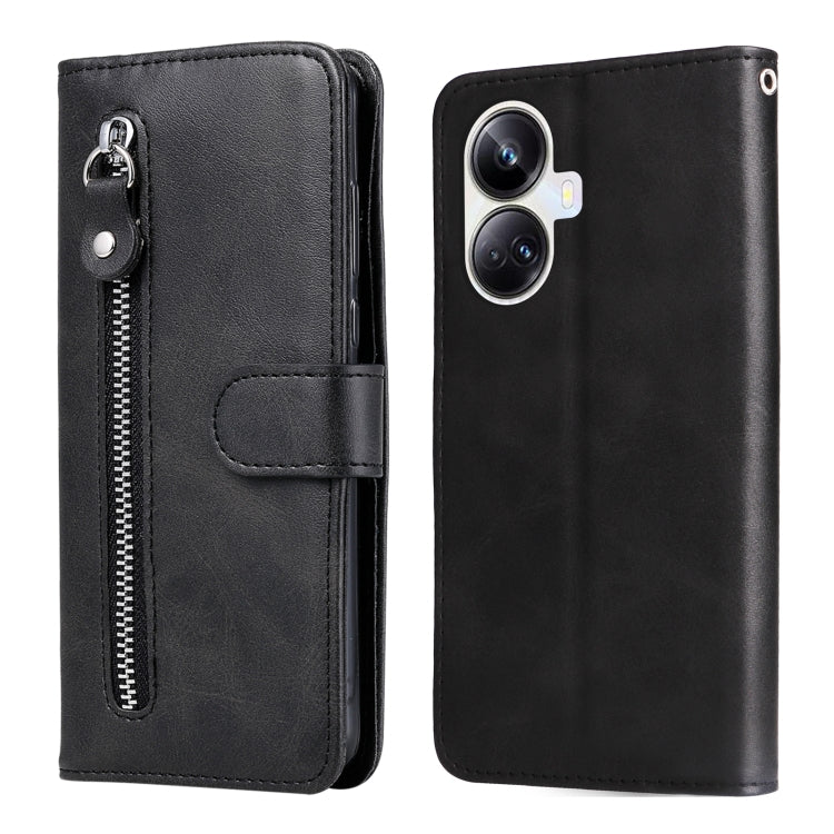 Custodia per telefono in pelle con cerniera in vitello, For Huawei nova Y61, For Realme 10 4G Global, For Realme 10 Pro 5G, For Realme 10 Pro+ 5G