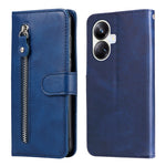 Custodia per telefono in pelle con cerniera in vitello, For Huawei nova Y61, For Realme 10 4G Global, For Realme 10 Pro 5G, For Realme 10 Pro+ 5G