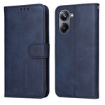 Custodia per telefono in pelle a conchiglia con struttura in vitello classico, For Huawei nova Y61, For Realme 10 4G Global, For Realme 10 Pro 5G, For Realme 10 Pro+ 5G