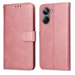 Custodia per telefono in pelle a conchiglia con struttura in vitello classico, For Huawei nova Y61, For Realme 10 4G Global, For Realme 10 Pro 5G, For Realme 10 Pro+ 5G