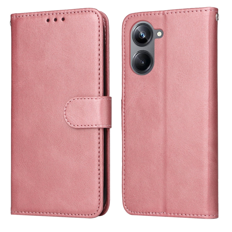 Custodia per telefono in pelle a conchiglia con struttura in vitello classico, For Huawei nova Y61, For Realme 10 4G Global, For Realme 10 Pro 5G, For Realme 10 Pro+ 5G