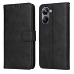 Custodia per telefono in pelle a conchiglia con struttura in vitello classico, For Huawei nova Y61, For Realme 10 4G Global, For Realme 10 Pro 5G, For Realme 10 Pro+ 5G