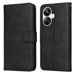 Custodia per telefono in pelle a conchiglia con struttura in vitello classico, For Huawei nova Y61, For Realme 10 4G Global, For Realme 10 Pro 5G, For Realme 10 Pro+ 5G