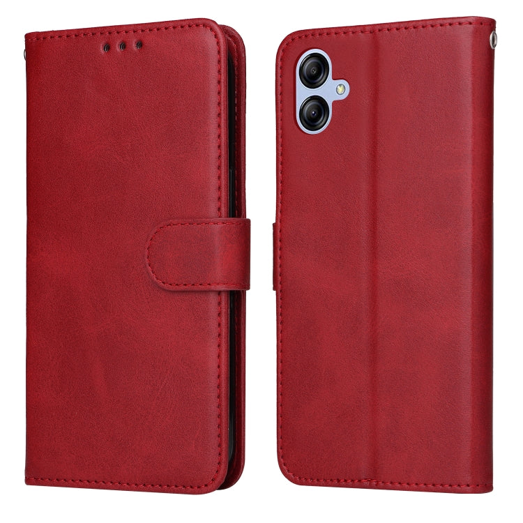 Custodia per telefono in pelle a conchiglia con struttura in vitello classico, For Samsung Galaxy A04e, For Samsung Galaxy A34 5G