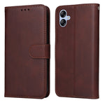 Custodia per telefono in pelle a conchiglia con struttura in vitello classico, For Samsung Galaxy A04e, For Samsung Galaxy A34 5G