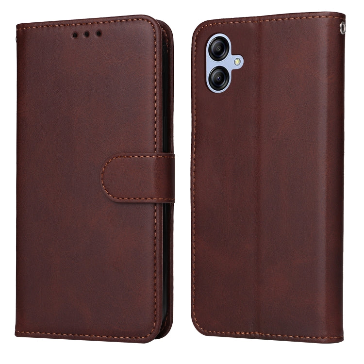 Custodia per telefono in pelle a conchiglia con struttura in vitello classico, For Samsung Galaxy A04e, For Samsung Galaxy A34 5G
