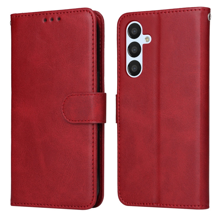 Custodia per telefono in pelle a conchiglia con struttura in vitello classico, For Samsung Galaxy A04e, For Samsung Galaxy A34 5G