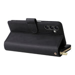 Custodia per telefono in pelle con cerniera a portafoglio con 9 slot per schede, For Samsung Galaxy A22e 5G, For Samsung Galaxy A14 5G