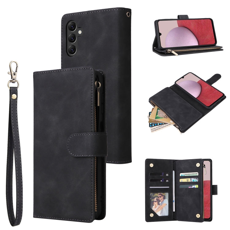Custodia per cellulare multifunzionale in pelle con portafoglio con cerniera smerigliata, For Samsung Galaxy A22e 5G, For Samsung Galaxy A14 5G