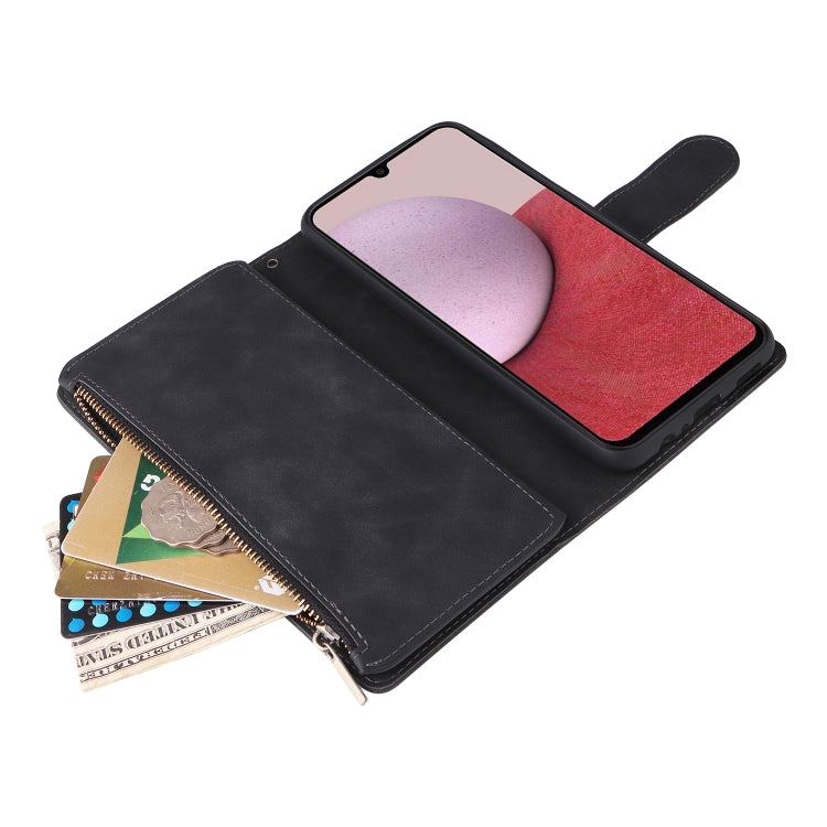 Custodia per cellulare multifunzionale in pelle con portafoglio con cerniera smerigliata, For Samsung Galaxy A22e 5G, For Samsung Galaxy A14 5G