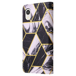 Custodia per telefono in pelle con cuciture abbronzanti in marmo, For Samsung Galaxy A22e 5G, For Samsung Galaxy A14 5G