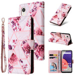 Custodia per telefono in pelle con cuciture abbronzanti in marmo, For Samsung Galaxy A22e 5G, For Samsung Galaxy A14 5G