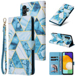 Custodia per telefono in pelle con cuciture abbronzanti in marmo, For Samsung Galaxy A22e 5G, For Samsung Galaxy A14 5G