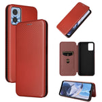 Custodia per cellulare in PU a vibrazione orizzontale con struttura in fibra di carbonio globale, For Motorola  Moto E22 4G / Moto E22i 4G, For Xiaomi 13 Pro, For Xiaomi Redmi A1+