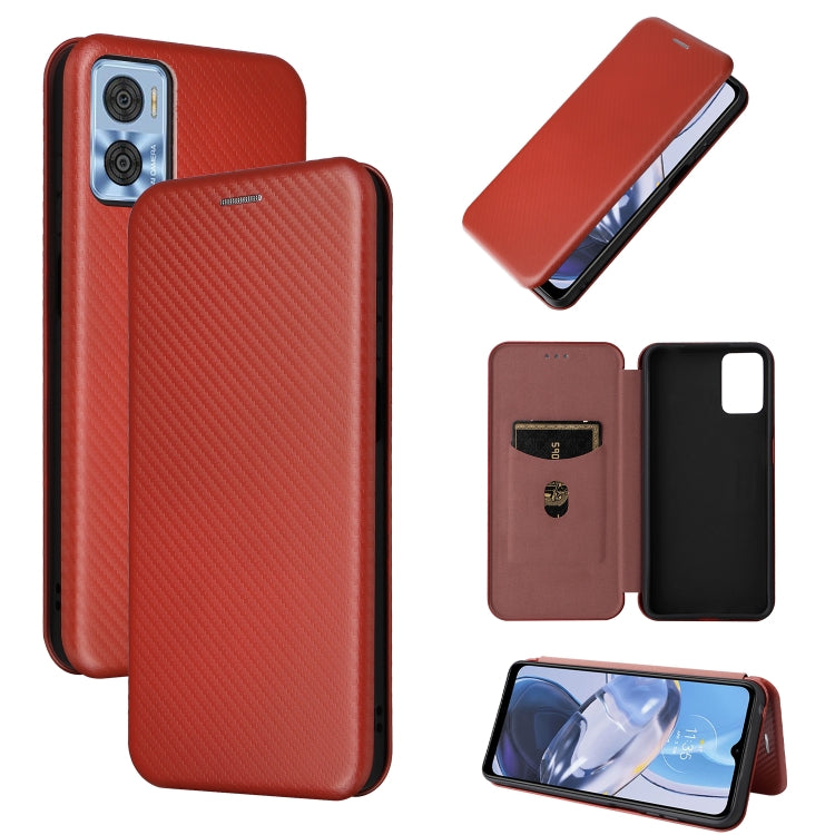 Custodia per cellulare in PU a vibrazione orizzontale con struttura in fibra di carbonio globale, For Motorola  Moto E22 4G / Moto E22i 4G, For Xiaomi 13 Pro, For Xiaomi Redmi A1+